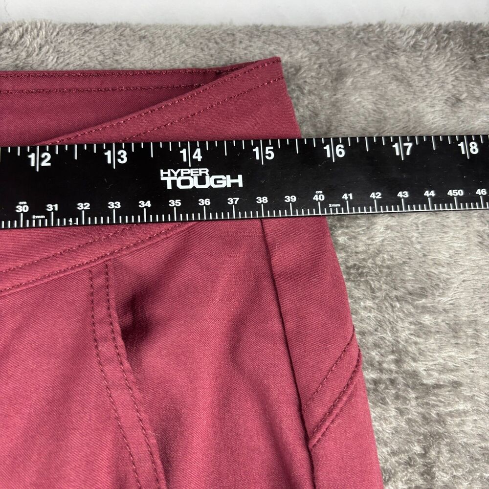 prAna Women Pants Hella Hiking Roll Up Outdoor Gorpcore Burgundy Size 6 P138 - Picture 6 of 11